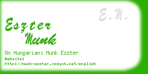 eszter munk business card